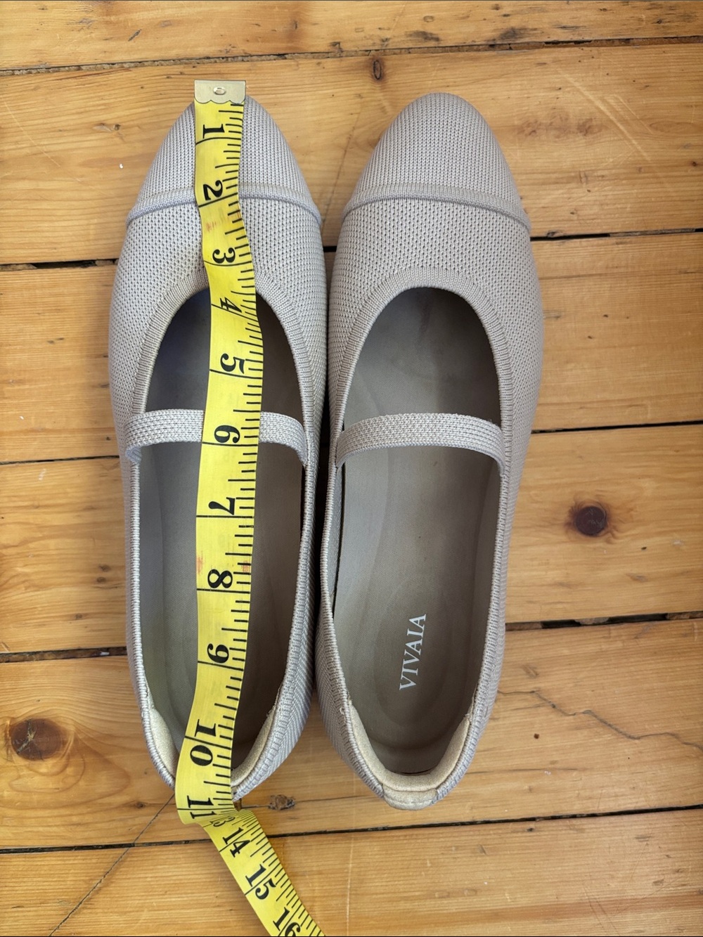 VIVAIA Women's Light Beige (nude)  almond toe Mary Jane flats - Picture 9 of 10